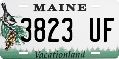 ME license plate 3823UF