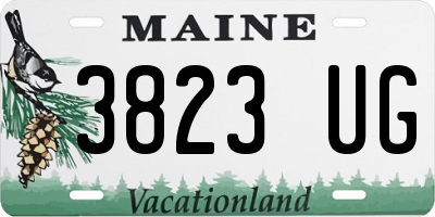 ME license plate 3823UG