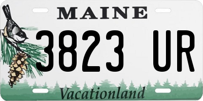 ME license plate 3823UR