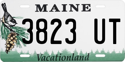 ME license plate 3823UT