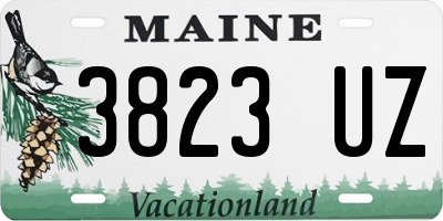 ME license plate 3823UZ