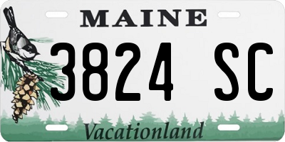 ME license plate 3824SC