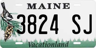 ME license plate 3824SJ