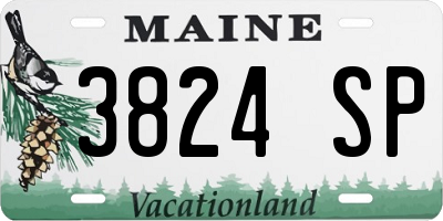 ME license plate 3824SP