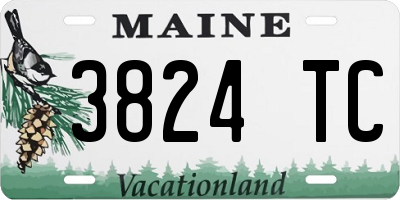ME license plate 3824TC