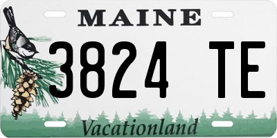 ME license plate 3824TE