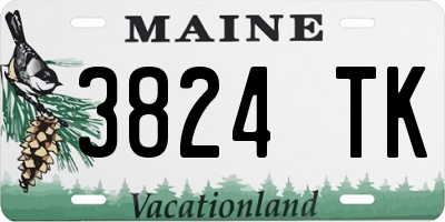 ME license plate 3824TK