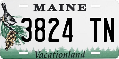 ME license plate 3824TN