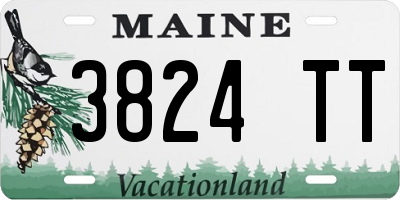 ME license plate 3824TT