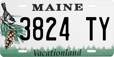 ME license plate 3824TY