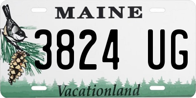 ME license plate 3824UG