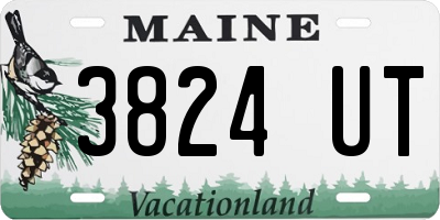 ME license plate 3824UT