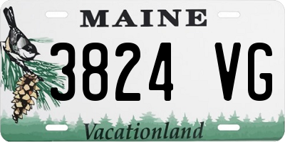 ME license plate 3824VG