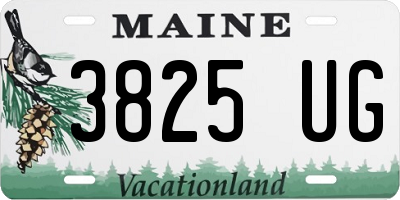 ME license plate 3825UG