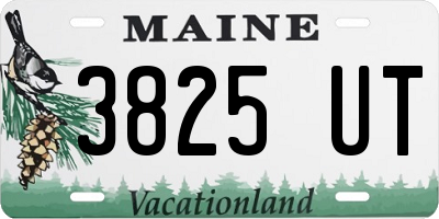 ME license plate 3825UT