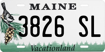 ME license plate 3826SL
