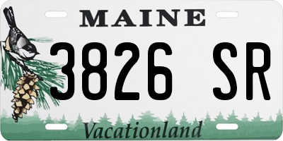 ME license plate 3826SR