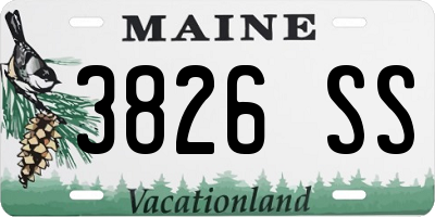 ME license plate 3826SS