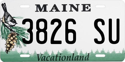 ME license plate 3826SU