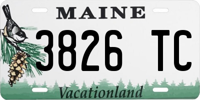 ME license plate 3826TC