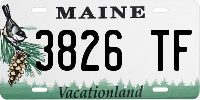 ME license plate 3826TF