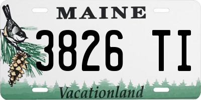 ME license plate 3826TI