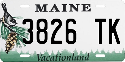 ME license plate 3826TK