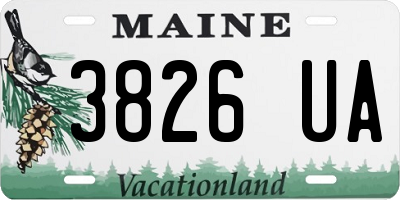 ME license plate 3826UA