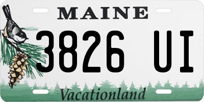 ME license plate 3826UI