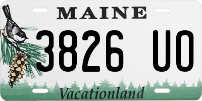 ME license plate 3826UO