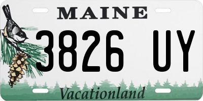 ME license plate 3826UY