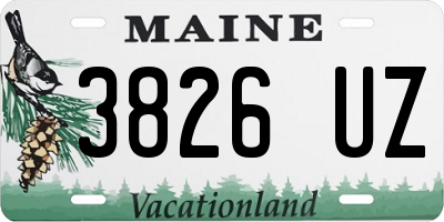 ME license plate 3826UZ