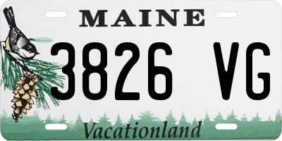 ME license plate 3826VG