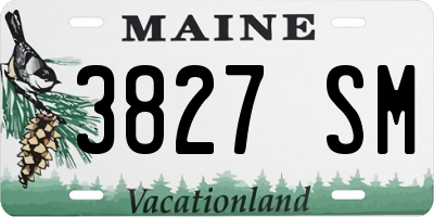 ME license plate 3827SM