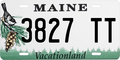 ME license plate 3827TT