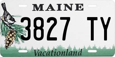 ME license plate 3827TY