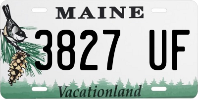 ME license plate 3827UF