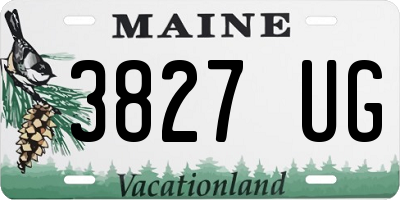 ME license plate 3827UG