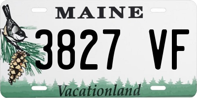 ME license plate 3827VF