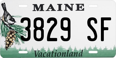 ME license plate 3829SF