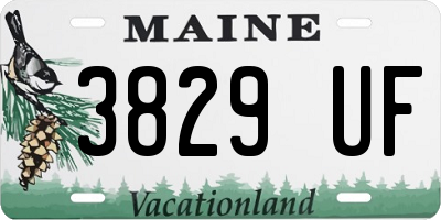 ME license plate 3829UF