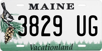 ME license plate 3829UG