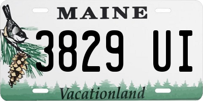 ME license plate 3829UI