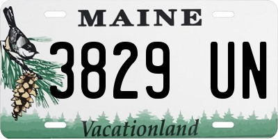 ME license plate 3829UN
