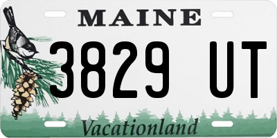 ME license plate 3829UT