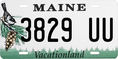 ME license plate 3829UU