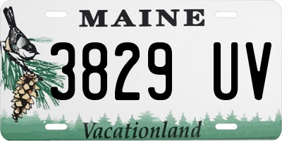 ME license plate 3829UV