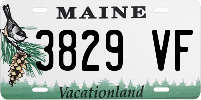 ME license plate 3829VF
