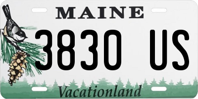 ME license plate 3830US