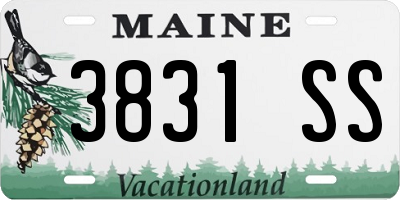ME license plate 3831SS